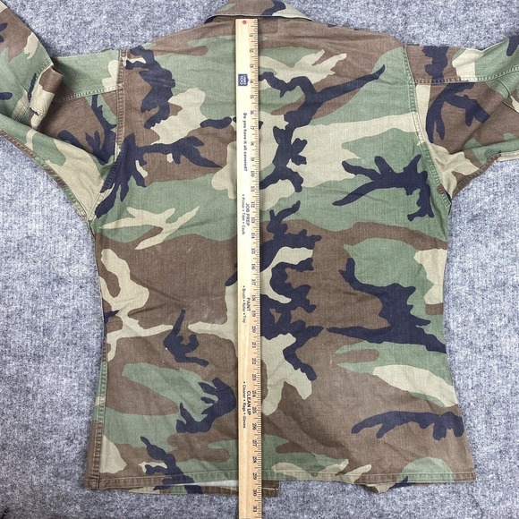 Vintage US Army Camo Coat Men Medium Regular Woodland BDU Military CPT Airborne - Picture 13 of 14